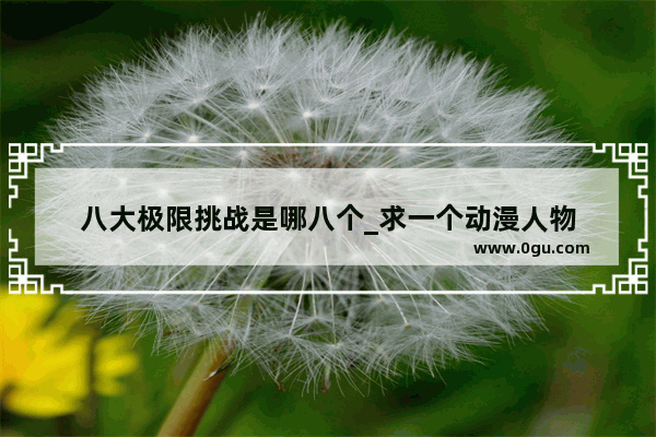 八大极限挑战是哪八个_求一个动漫人物