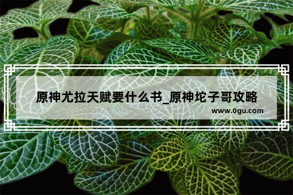 原神尤拉天赋要什么书_原神坨子哥攻略