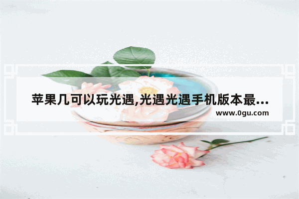 苹果几可以玩光遇,光遇光遇手机版本最低多少