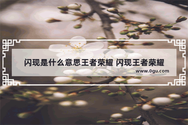闪现是什么意思王者荣耀 闪现王者荣耀