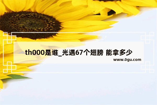 th000是谁_光遇67个翅膀 能拿多少红蜡烛