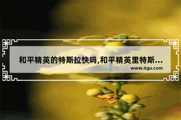 和平精英的特斯拉快吗,和平精英里特斯拉怎么用