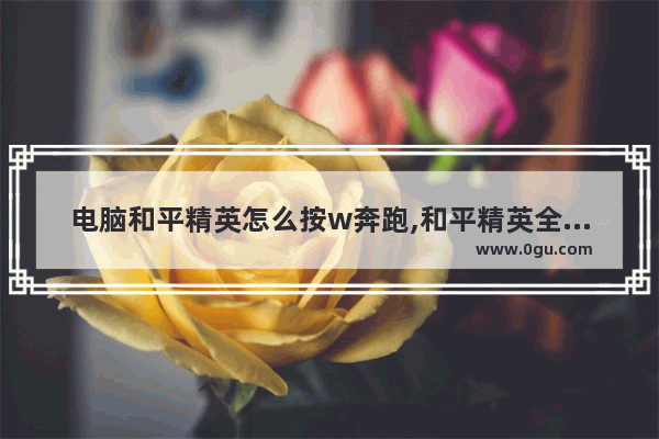 电脑和平精英怎么按w奔跑,和平精英全部动作有哪些