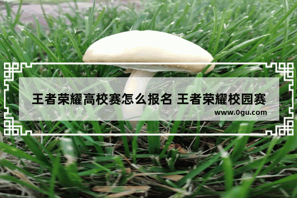 王者荣耀高校赛怎么报名 王者荣耀校园赛