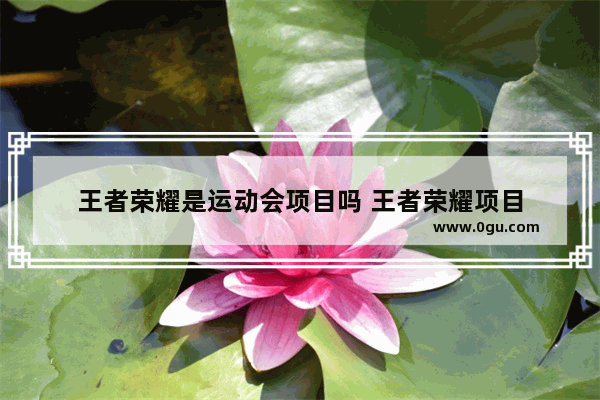 王者荣耀是运动会项目吗 王者荣耀项目