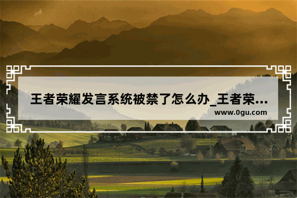 王者荣耀发言系统被禁了怎么办_王者荣耀如何开麦讲话让队友听见