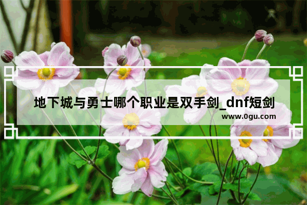 地下城与勇士哪个职业是双手剑_dnf短剑武器排名