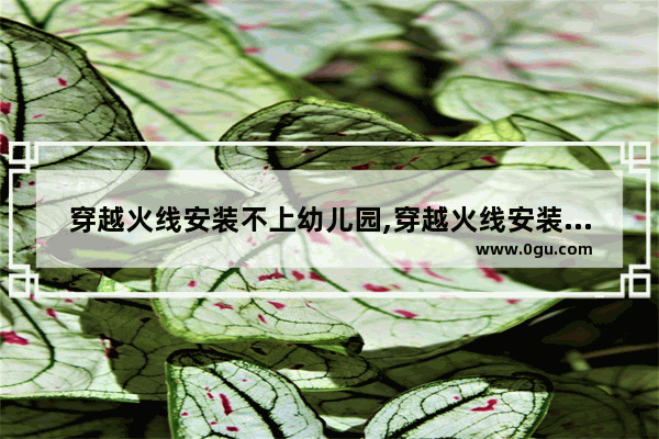 穿越火线安装不上幼儿园,穿越火线安装不上幼儿园