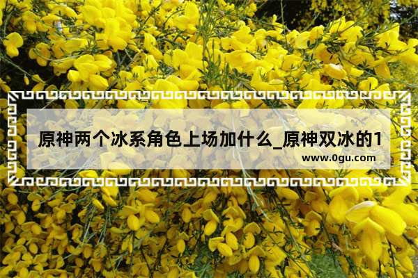 原神两个冰系角色上场加什么_原神双冰的15暴击怎么触发