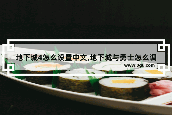 地下城4怎么设置中文,地下城与勇士怎么调整语言