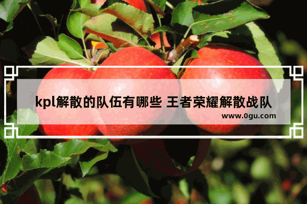 kpl解散的队伍有哪些 王者荣耀解散战队