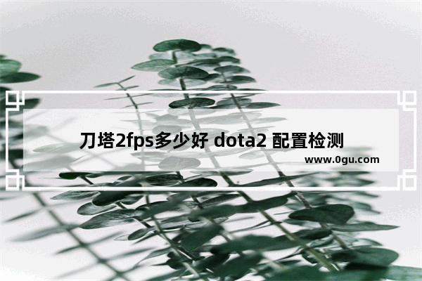 刀塔2fps多少好 dota2 配置检测