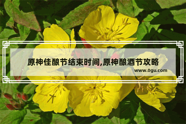 原神佳酿节结束时间,原神酿酒节攻略