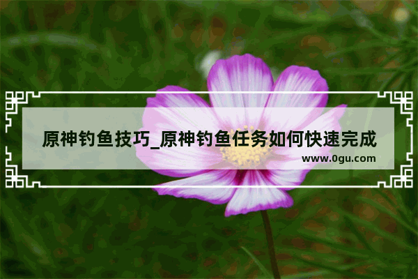 原神钓鱼技巧_原神钓鱼任务如何快速完成