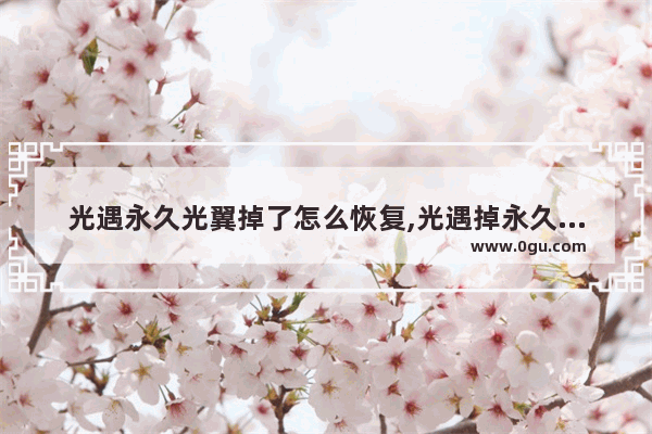 光遇永久光翼掉了怎么恢复,光遇掉永久光翼