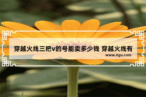 穿越火线三把v的号能卖多少钱 穿越火线有v的号