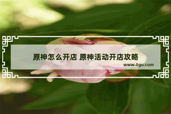 原神怎么开店 原神活动开店攻略
