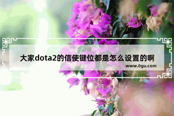 大家dota2的信使键位都是怎么设置的啊,dota2 信使怎么用