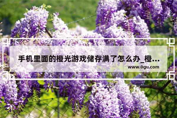 手机里面的橙光游戏储存满了怎么办_橙光游戏不能玩了怎么办