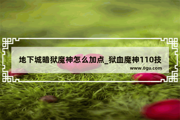 地下城暗狱魔神怎么加点_狱血魔神110技能加点