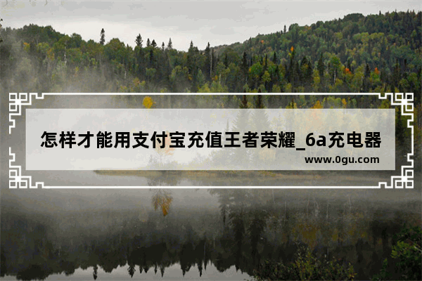 怎样才能用支付宝充值王者荣耀_6a充电器能充多大电池