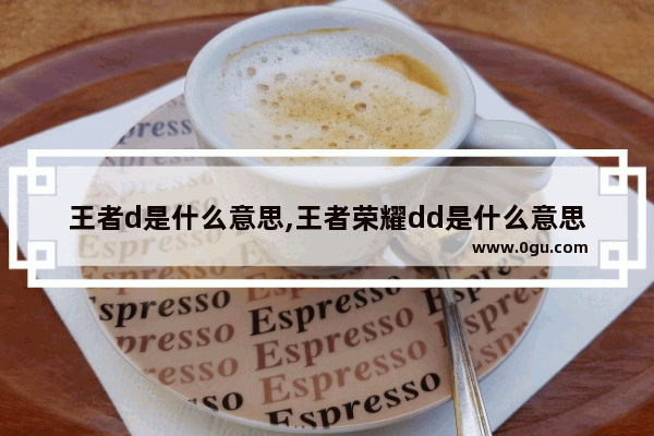 王者d是什么意思,王者荣耀dd是什么意思