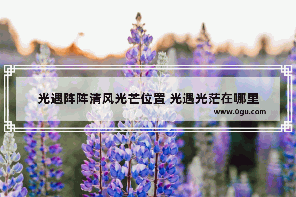光遇阵阵清风光芒位置 光遇光茫在哪里