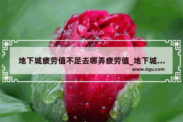 地下城疲劳值不足去哪弄疲劳值_地下城与勇士手游没有疲劳怎么办