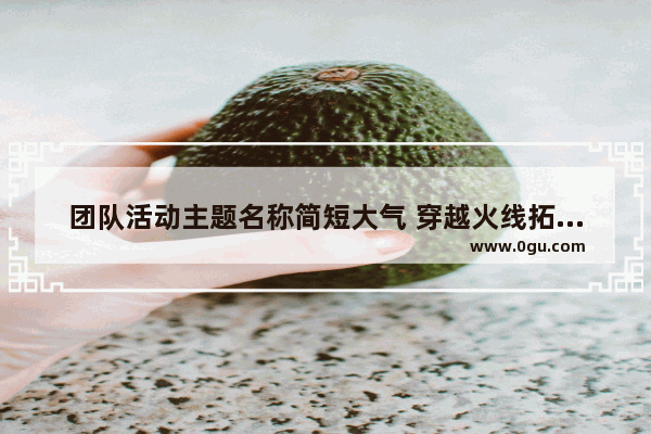 团队活动主题名称简短大气 穿越火线拓展训练