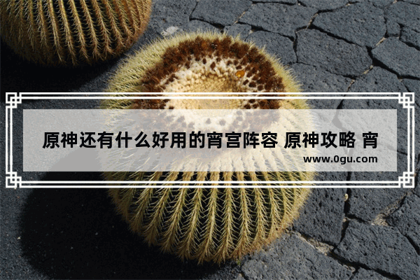 原神还有什么好用的宵宫阵容 原神攻略 宵宫