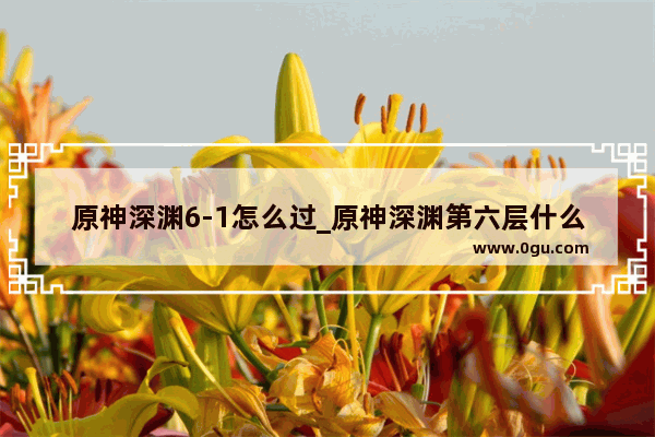 原神深渊6-1怎么过_原神深渊第六层什么怪