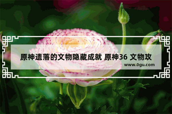 原神遗落的文物隐藏成就 原神36 文物攻略