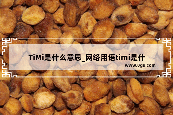 TiMi是什么意思_网络用语timi是什么意思