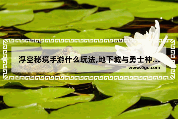 浮空秘境手游什么玩法,地下城与勇士神秘岛屿