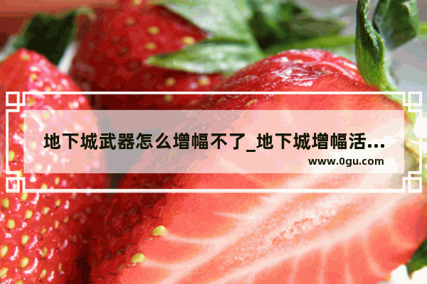 地下城武器怎么增幅不了_地下城增幅活动一般是几月份