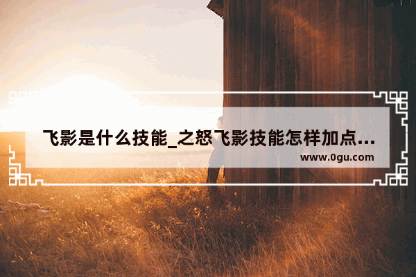 飞影是什么技能_之怒飞影技能怎样加点伤害最高