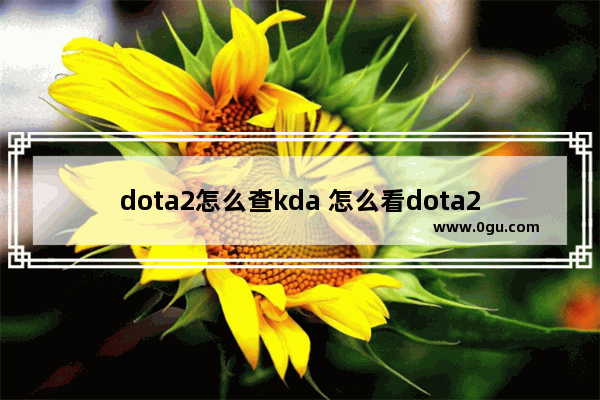 dota2怎么查kda 怎么看dota2 id