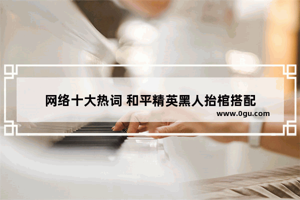 网络十大热词 和平精英黑人抬棺搭配