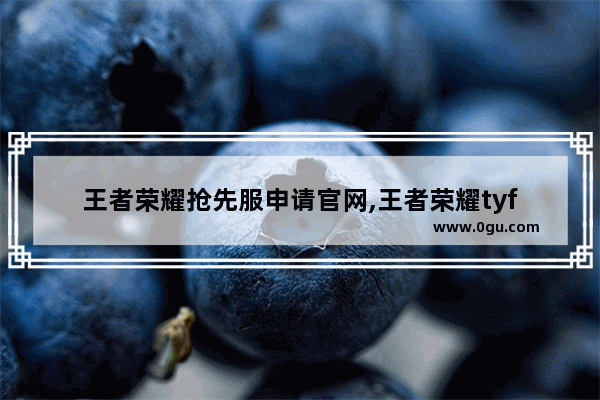 王者荣耀抢先服申请官网,王者荣耀tyf