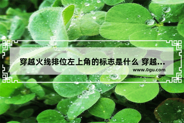 穿越火线排位左上角的标志是什么 穿越火线 logo