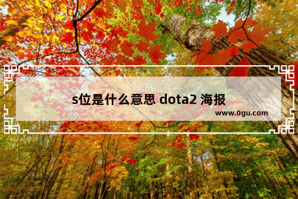 s位是什么意思 dota2 海报