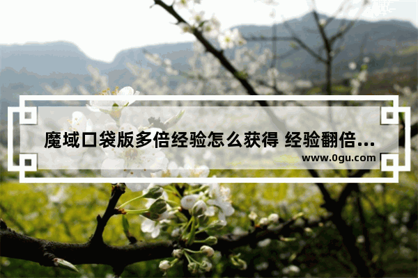 魔域口袋版多倍经验怎么获得 经验翻倍获取攻略 地下城与勇士经验秘药