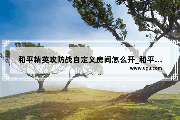 和平精英攻防战自定义房间怎么开_和平精英体验服怎么玩歼灭模式