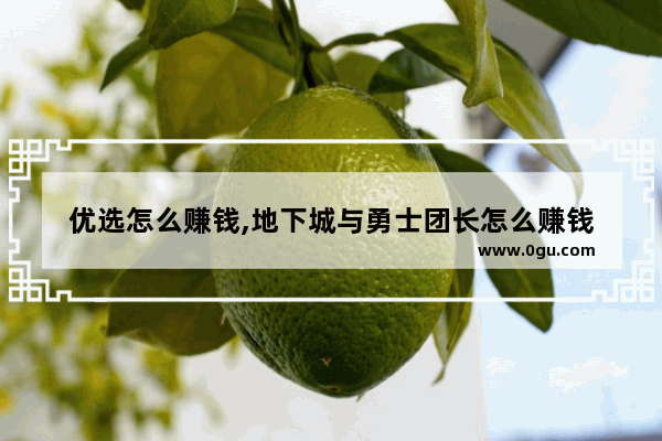 优选怎么赚钱,地下城与勇士团长怎么赚钱