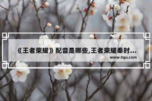 《王者荣耀》配音是哪些,王者荣耀秦时明月
