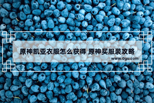 原神凯亚衣服怎么获得 原神买服装攻略