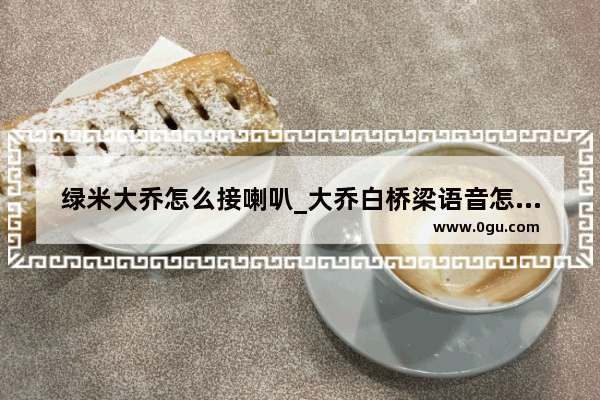 绿米大乔怎么接喇叭_大乔白桥梁语音怎么获得