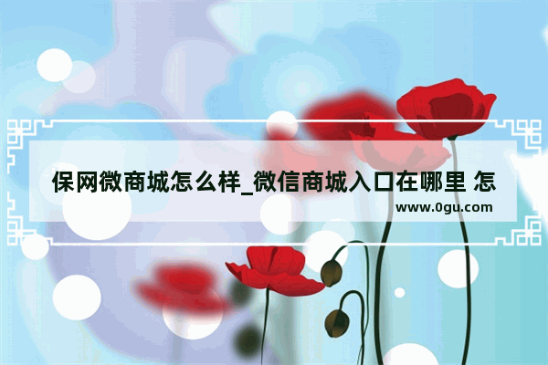 保网微商城怎么样_微信商城入口在哪里 怎么进入微商城