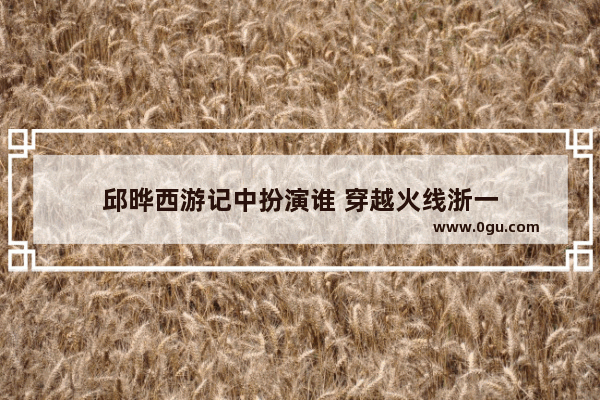 邱晔西游记中扮演谁 穿越火线浙一