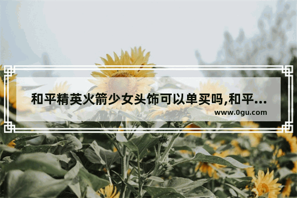 和平精英火箭少女头饰可以单买吗,和平精英梦幻火箭少女套装